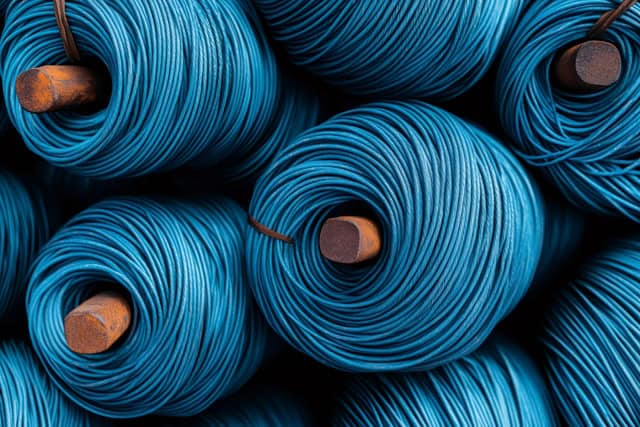 Textile image illustrating polypropylene (pp) fiber & yarn