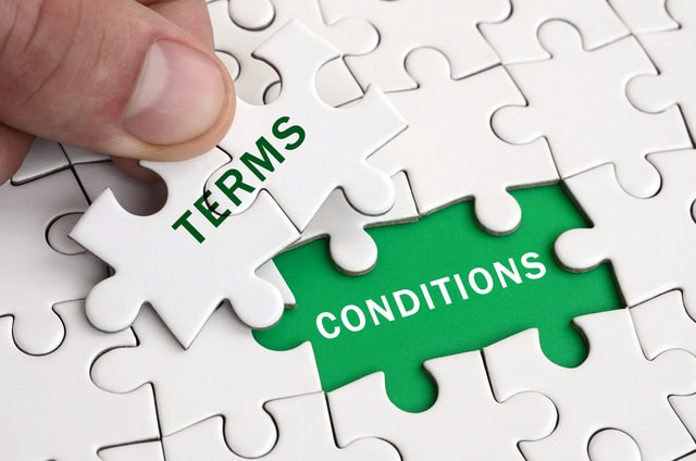 Textile image illustrating terms & conditions