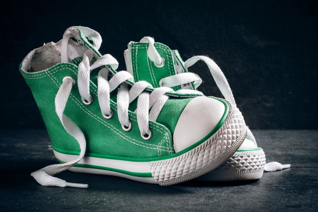Pair of fashionable canvas sneakers