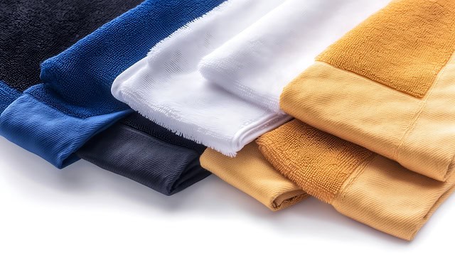 Microfiber cleaning cloths for janitorial and commercial cleaning supply